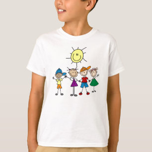 手に手をとって棒はTシャツを計算します Tシャツ