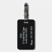 手に手をとって私達は世界の荷物が付くのを見ます ラゲッジタグ (裏面縦)