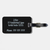 手に手をとって私達は世界の荷物が付くのを見ます ラゲッジタグ (裏面横)