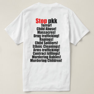 手に手をとってpkkのテロリズムに対して tシャツ