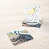 手に手を取ってレールを歩く – Romance Coaster スクエアペーパーコースター (インサイチュ)