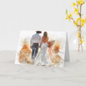 手に手を取り、後に幸せに準備 カード (黄色い花)