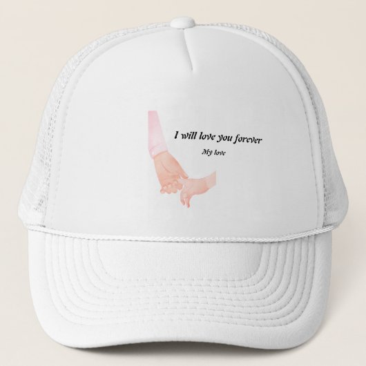 手に手を持つラブアート – 親と子の保持漢 キャップ (正面)