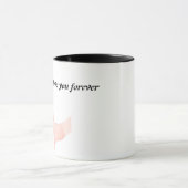 手に手を持つラブアート – 親と子の保持漢 マグカップ (中央)