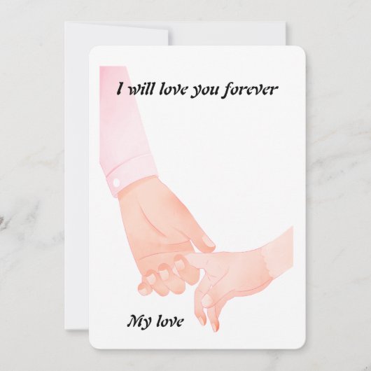 手に手を持つラブアート – 親と子の保持漢 招待状 (正面)