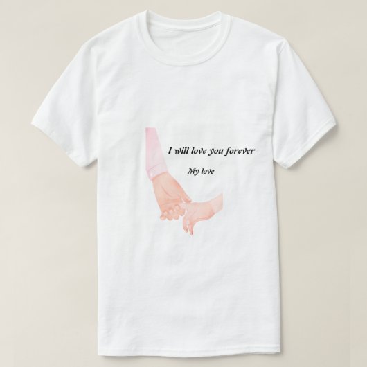 手に手を持つラブアート – 親と子の保持漢 Tシャツ (デザイン正面)