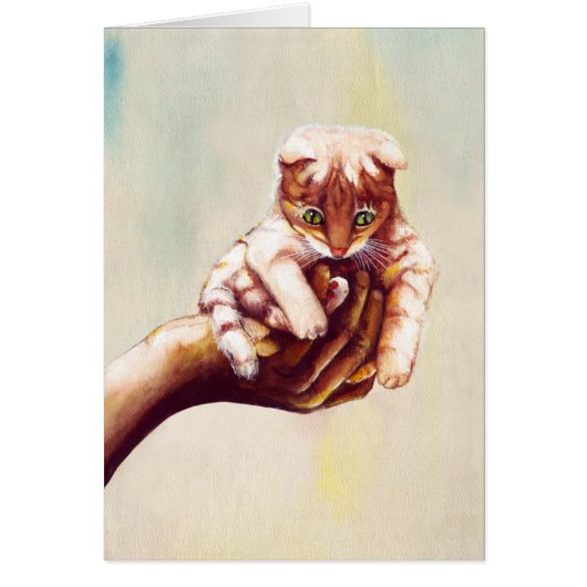 手に持った猫 (正面)