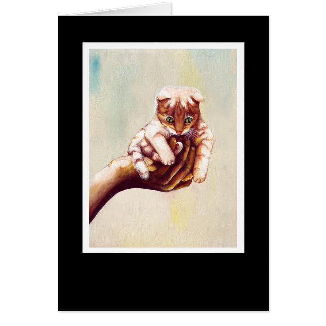 手に持った猫 (正面)