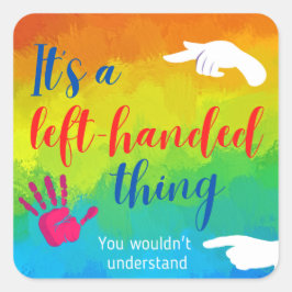 手に持った離れもののステッカーだ スクエアシール