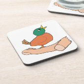 手に持った鳥は藪に入る価値が二つある コースター (左側)