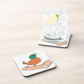 手に持った鳥は藪に入る価値が二つある コースター (右側)