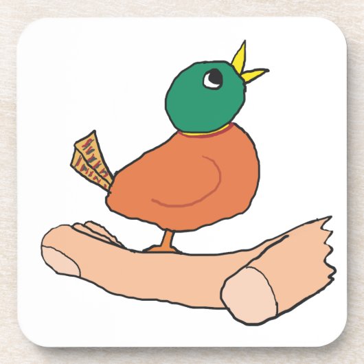 手に持った鳥は藪に入る価値が二つある コースター (正面)