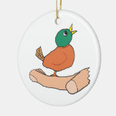 手に持った鳥は藪に入る価値が二つある セラミックオーナメント (左)