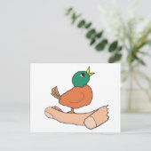 手に持った鳥は藪に入る価値が二つある ポストカード (スタンド正面)