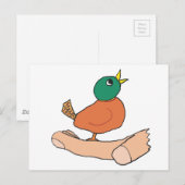 手に持った鳥は藪に入る価値が二つある ポストカード (正面/裏面)