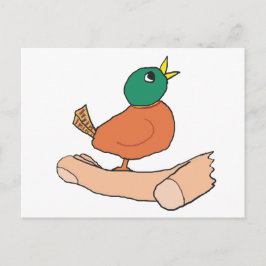 手に持った鳥は藪に入る価値が二つある ポストカード