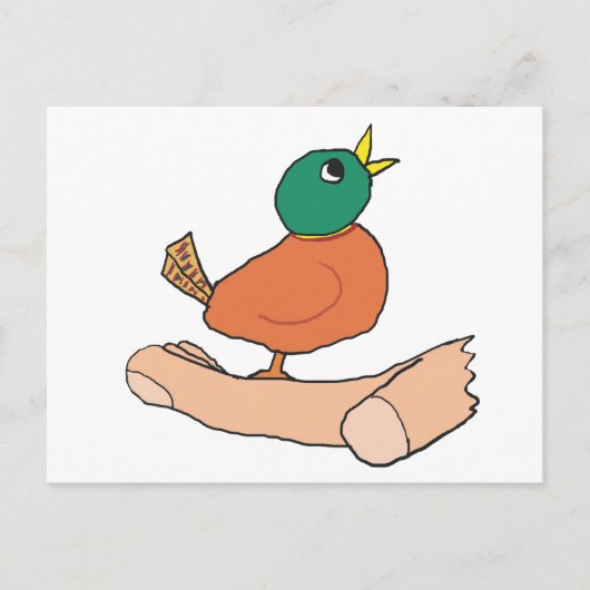 手に持った鳥は藪に入る価値が二つある ポストカード (正面)