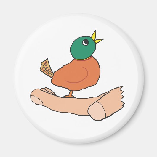 手に持った鳥は藪に入る価値が二つある マグネット (正面)