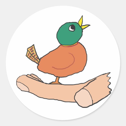 手に持った鳥は藪に入る価値が二つある ラウンドシール (正面)