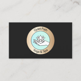 手に持つ蓮の花自然美しいと健康 名刺