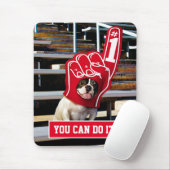 手に泡を入れた犬 マウスパッド (マウス)