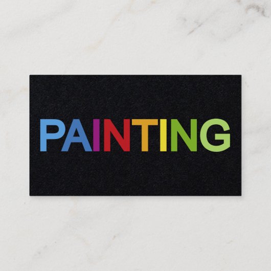 手に色の染み絵を描が入った絵筆 名刺 (裏面)