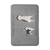 手ぬぐい浴衣をハスキーで拭く バスマット (正面縦)