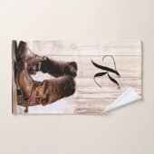 手ぬパーソナライズされたぐいは田舎風の湿地 ハンドタオル (ハンドタオル)