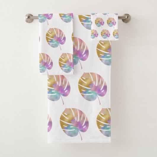 手のひらかわいらし葉バスルーム用タオルセット バスタオルセット (インサイチュ)