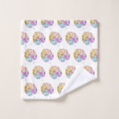 手のひらかわいらし葉バスルーム用タオルセット バスタオルセット (ウォッシュタオル)