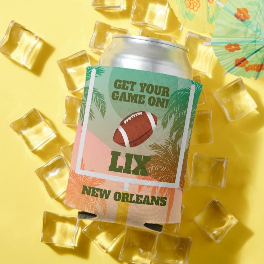 手のひらとサッカーのアップライツの試合日 缶クーラー (インサイチュ 夏)