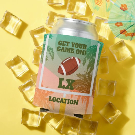 手のひらとサッカーのアップライツの試合日 缶クーラー (インサイチュ 夏)