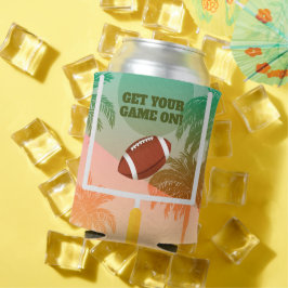 手のひらとサッカーのアップライツの試合日 缶クーラー