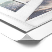 手のひらとビーチ人工窓ビュー ポスター (角)