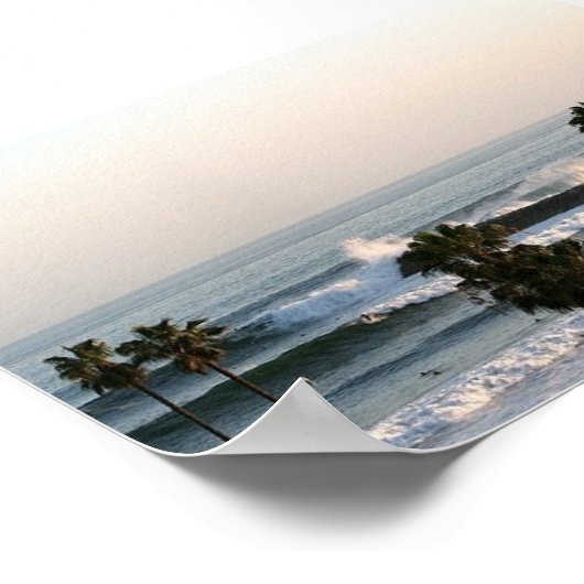 手のひらと波 ポスター (角)