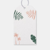 手のひらのクリスマストロピカルフォトをデッモダンクス ギフトタグ (裏面)