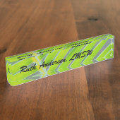 手のひらのパターン デスクネームプレート (側面)