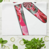 手のひらのパワー:両指敬礼 キッチンタオル (折り畳み)