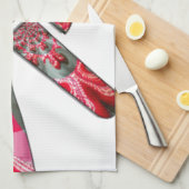 手のひらのパワー:両指敬礼 キッチンタオル (四つ折り)