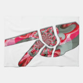 手のひらのパワー:両指敬礼 キッチンタオル (横)