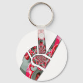 手のひらのパワー:両指敬礼 キーホルダー (正面)