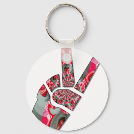 手のひらのパワー:両指敬礼 キーホルダー (正面)