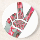 手のひらのパワー:両指敬礼 コースター (正面)