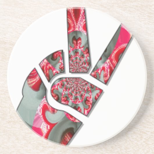 手のひらのパワー:両指敬礼 コースター (正面)