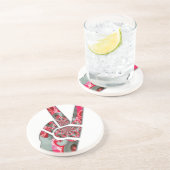 手のひらのパワー:両指敬礼 コースター (側面)