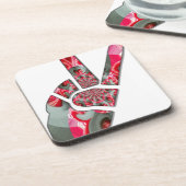 手のひらのパワー：両指敬礼 コースター (左側)