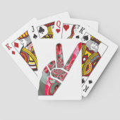 手のひらのパワー：両指敬礼 トランプ (裏面)