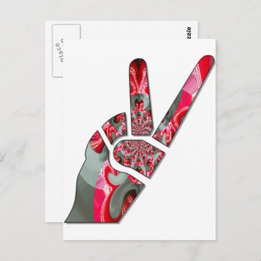 手のひらのパワー:両指敬礼 ポストカード (正面/裏面)