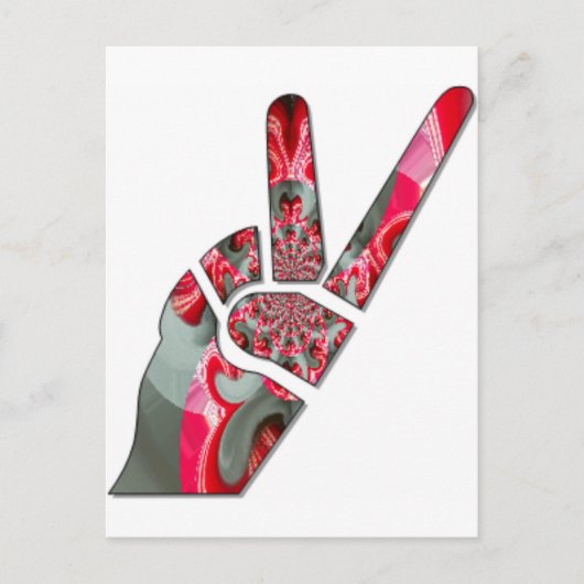 手のひらのパワー:両指敬礼 ポストカード (正面)