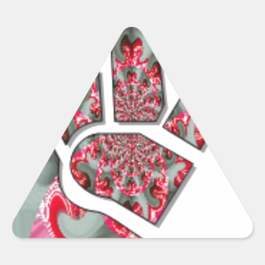 手のひらのパワー：両指敬礼 三角形シール (正面)